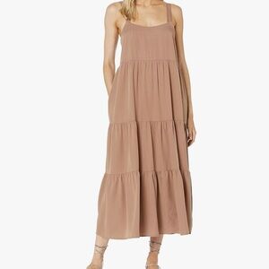 Chic Tan Midi Dress